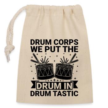 Corps de tambours Fanfare Drum Corp Musique Percussio - Sac cadeau en coton avec cordon (14 x 20 cm) - nature - Devant