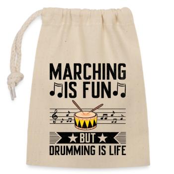 Corps de tambours Fanfare Drum Corp Musique Percussio - Sac cadeau en coton avec cordon (14 x 20 cm) - nature - Devant