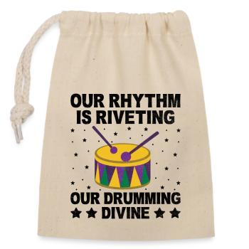 Corps de tambours Fanfare Drum Corp Musique Percussio - Sac cadeau en coton avec cordon (14 x 20 cm) - nature - Devant