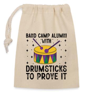 Corps de tambours Fanfare Drum Corp Musique Percussio - Sac cadeau en coton avec cordon (14 x 20 cm) - nature - Devant