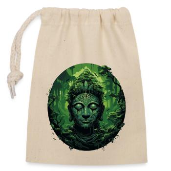 Buddhism Yoga Buddhist Zen Meditation Buddha - Closable cotton gift bag (14x20cm) - nature - Front
