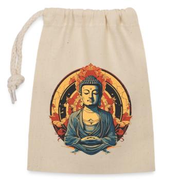 Buddhism Yoga Buddhist Zen Meditation Buddha - Closable cotton gift bag (14x20cm) - nature - Front