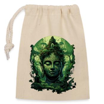 Buddhism Yoga Buddhist Zen Meditation Buddha - Closable cotton gift bag (14x20cm) - nature - Front