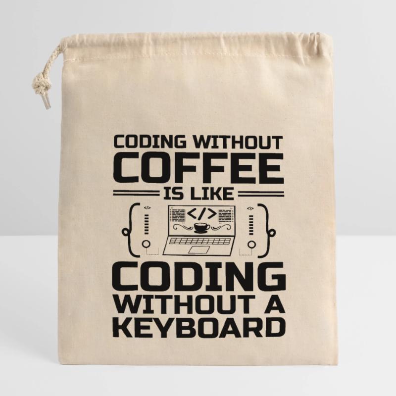Kaffee-Codierung Programmierer Programmierer Entwickler Nerd Coff Verschließbarer Geschenkbeutel aus Baumwolle (14x20cm)