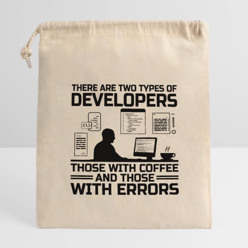 Kaffee-Codierung Programmierer Programmierer Entwickler Nerd Coff Verschließbarer Geschenkbeutel aus Baumwolle (14x20cm)