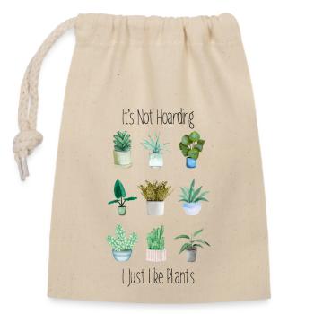 Ich Mag Einfach Pflanzen Gartenliebhaber Garten - Verschließbarer Geschenkbeutel aus Baumwolle (14x20cm) - Natur - Vorne