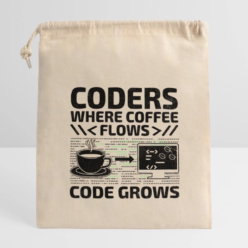 Kaffee-Codierung Programmierer Programmierer Entwickler Nerd Coff Verschließbarer Geschenkbeutel aus Baumwolle (14x20cm)