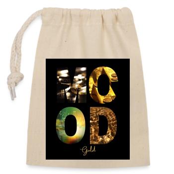 Gold Mood - Der Glanz des Reichtums - Verschließbarer Geschenkbeutel aus Baumwolle (14x20cm) - Natur - Vorne