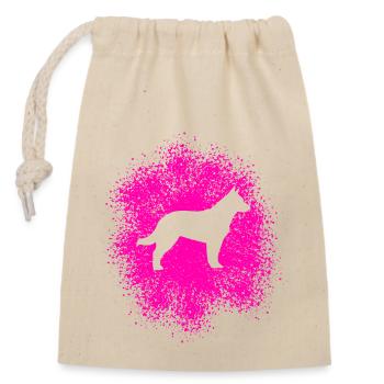 Schäferhund – Treuer Begleiter - Verschließbarer Geschenkbeutel aus Baumwolle (14x20cm) - Natur - Vorne