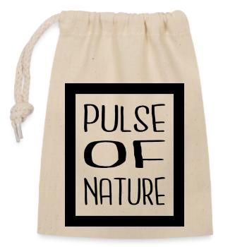 Battement de cœur Battement de cœur régulier Sensations de battement de cœur - Sac cadeau en coton avec cordon (14 x 20 cm) - nature - Devant