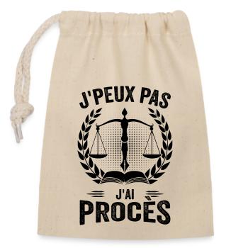 Lawyer - Justice - Law - Closable cotton gift bag (14x20cm) - nature - Front