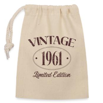 Millésime 1961 édition limitée anniversaire 1961 - Sac cadeau en coton avec cordon (14 x 20 cm) - nature - Devant