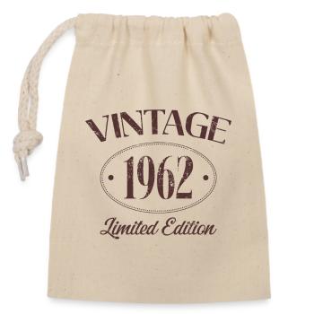 Millésime 1962 édition limitée anniversaire 1962 - Sac cadeau en coton avec cordon (14 x 20 cm) - nature - Devant