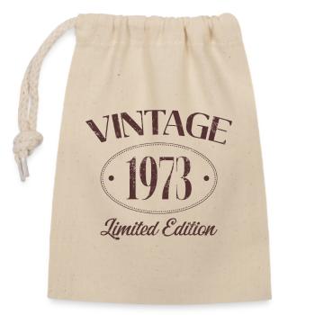 Millésime 1973 édition limitée anniversaire 1973 - Sac cadeau en coton avec cordon (14 x 20 cm) - nature - Devant