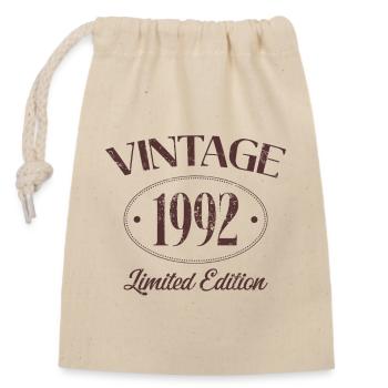 Millésime 1992 édition limitée anniversaire 1992 - Sac cadeau en coton avec cordon (14 x 20 cm) - nature - Devant
