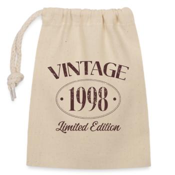 Millésime 1998 Édition Limitée Anniversaire 1998 - Sac cadeau en coton avec cordon (14 x 20 cm) - nature - Devant