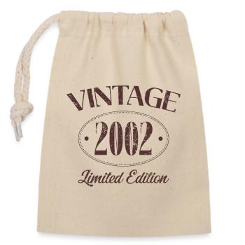Millésime 2002 Édition Limitée Anniversaire 2002 - Sac cadeau en coton avec cordon (14 x 20 cm) - nature - Devant