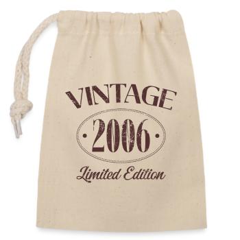 Millésime 2006 Édition Limitée Anniversaire 2006 - Sac cadeau en coton avec cordon (14 x 20 cm) - nature - Devant