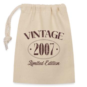 Millésime 2007 Édition Limitée Anniversaire 2007 - Sac cadeau en coton avec cordon (14 x 20 cm) - nature - Devant