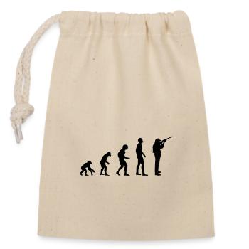 Évolution Chasse Chasse Chasseur - Sac cadeau en coton avec cordon (14 x 20 cm) - nature - Devant