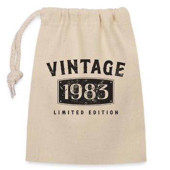 Birthday 1983 Limited Edition Vintage 1983 - Closable cotton gift bag (14x20cm) - nature - Front
