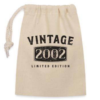 Anniversaire 2002 Edition Limitée Millésime 2002 - Sac cadeau en coton avec cordon (14 x 20 cm) - nature - Devant