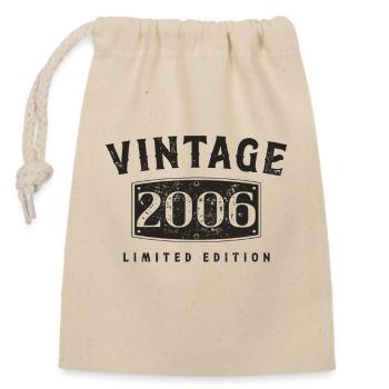 Anniversaire 2006 Edition Limitée Millésime 2006 - Sac cadeau en coton avec cordon (14 x 20 cm) - nature - Devant