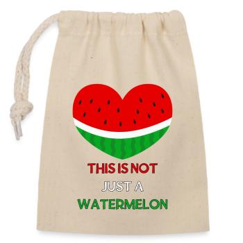 This is not a Watermelon, Palästina, Palestine - Verschließbarer Geschenkbeutel aus Baumwolle (14x20cm) - Natur - Vorne