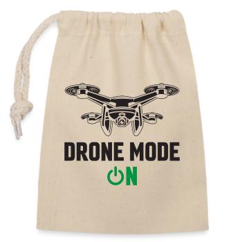 Mode drone activé - Sac cadeau en coton avec cordon (14 x 20 cm) - nature - Devant