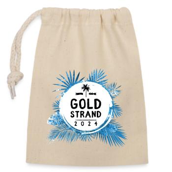 Golden Sands 2024 Colorful - Closable cotton gift bag (14x20cm) - nature - Front