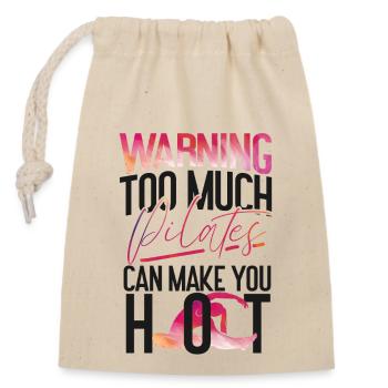 Pilates Instructor Teacher Warning - Closable cotton gift bag (14x20cm) - nature - Front