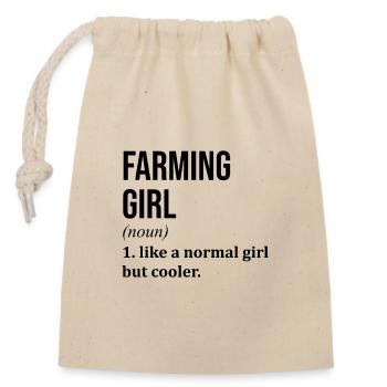 agriculture - Sac cadeau en coton avec cordon (14 x 20 cm) - nature - Devant