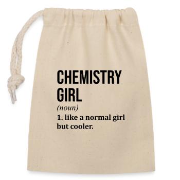 Chemistry - Closable cotton gift bag (14x20cm) - nature - Front