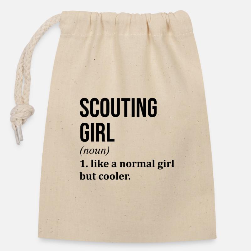 Scout - Closable cotton gift bag (14x20cm) - nature