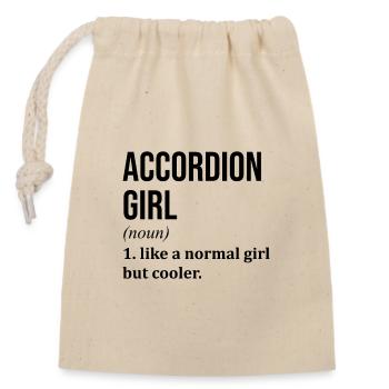 Accordion - Closable cotton gift bag (14x20cm) - nature - Front