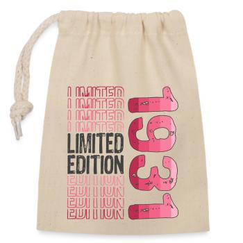 Limited Edition Since 1931 Birthday Vintage 1931 - Closable cotton gift bag (14x20cm) - nature - Front