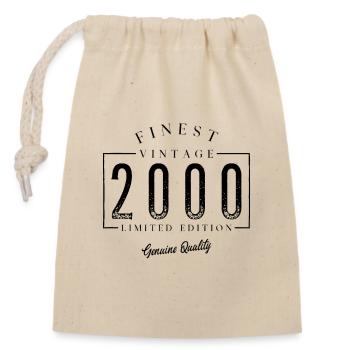 Finest Vintage 2000 Vintage 2000 Birthday - Closable cotton gift bag (14x20cm) - nature - Front