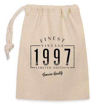 Finest Vintage 1997 Vintage 1997 Birthday - Closable cotton gift bag (14x20cm) - nature - Front