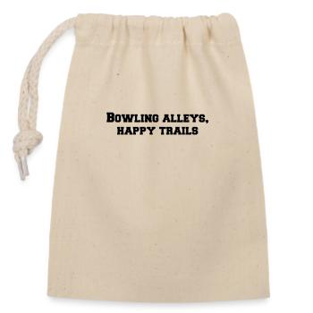 Bowling - Bowling alleys, happy trails - Closable cotton gift bag (14x20cm) - nature - Front