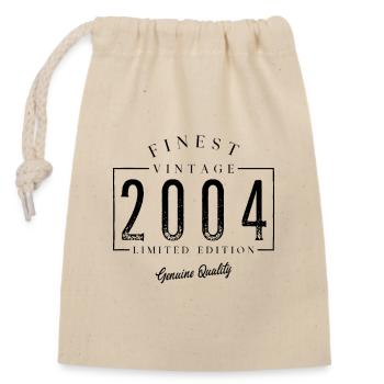Finest Vintage 2004 Vintage 2004 Birth Anniversary - Closable cotton gift bag (14x20cm) - nature - Front