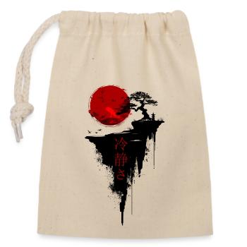 Bonsai Tree Japan Landscape Calmness Aesthetic - Closable cotton gift bag (14x20cm) - nature - Front