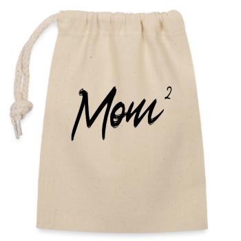 Mom High 2 Mom 2 Kids Mother's Day Gift - Closable cotton gift bag (14x20cm) - nature - Front