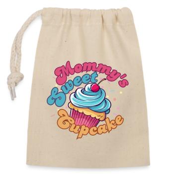 Cupcake sucré de maman - Sac cadeau en coton avec cordon (14 x 20 cm) - nature - Devant