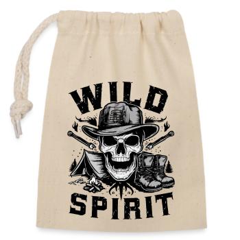 SAUVAGE - Sac cadeau en coton avec cordon (14 x 20 cm) - nature - Devant