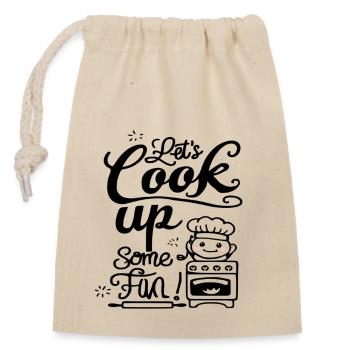 Funny Saying Chef Cooking Chef Baking Gift - Closable cotton gift bag (14x20cm) - nature - Front