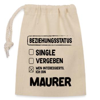 Maurer Relationship Status - Closable cotton gift bag (14x20cm) - nature - Front