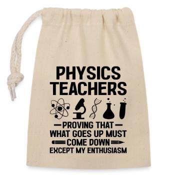 Science Teacher School Teacher Biology Chemistry P - Closable cotton gift bag (14x20cm) - nature - Front