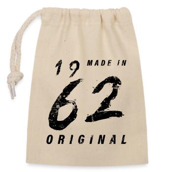 Made In 1962 Original Geburtstag Grunge Distressed - Verschließbarer Geschenkbeutel aus Baumwolle (14x20cm) - Natur - Vorne