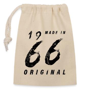 Made In 1966 Original Geburtstag Grunge Distressed - Verschließbarer Geschenkbeutel aus Baumwolle (14x20cm) - Natur - Vorne