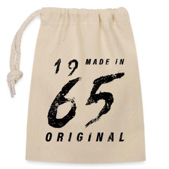 Fabriqué en 1965 Original Anniversaire Grunge En Détresse - Sac cadeau en coton avec cordon (14 x 20 cm) - nature - Devant